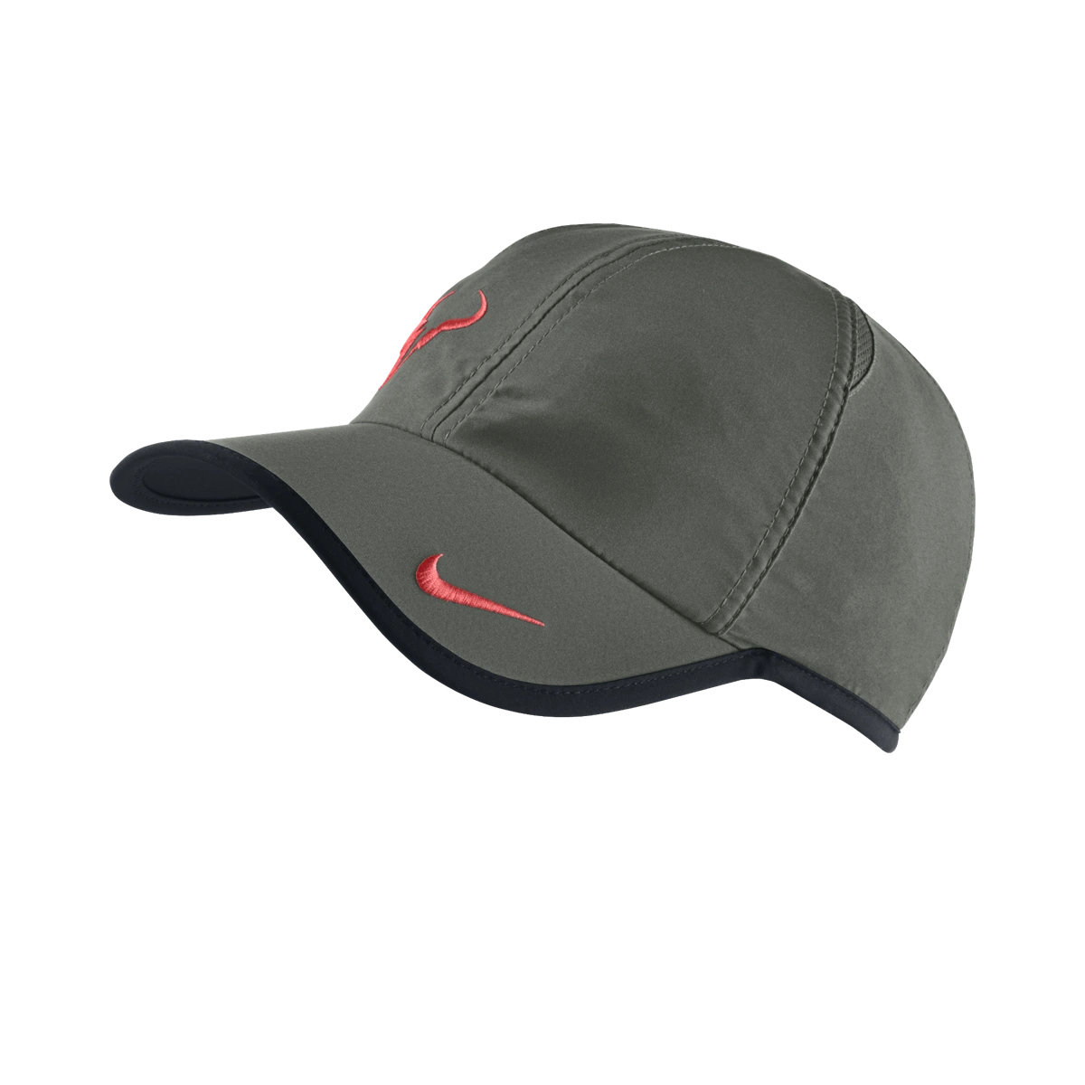 Nike Rafa Bull Logo hat in Dark Mica Green w/Black & Light Crimson [398224-321] from the Spring 2014 tennis collection